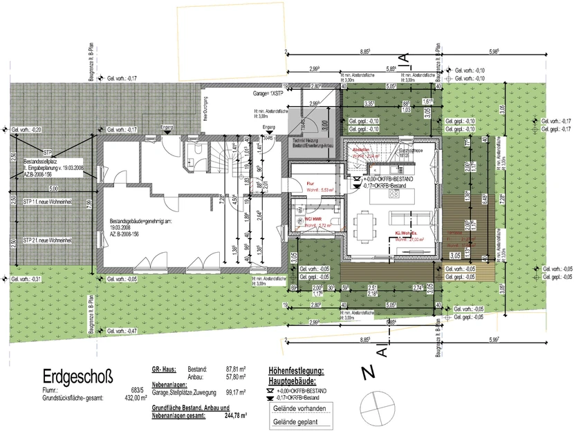 Plan Grundstücksfläche