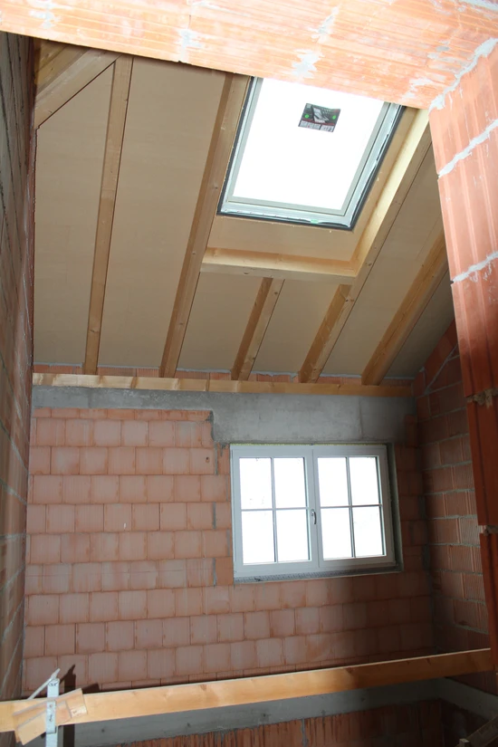 Blick auf Dachschräge